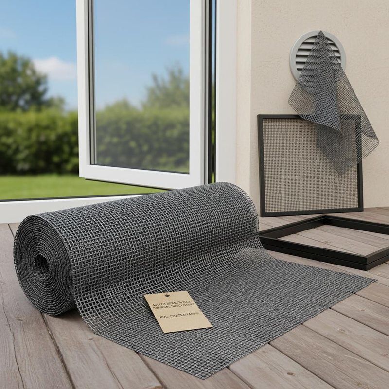 জল প্রতিরোধী ফাইবারগ্লাস ইনসেক্ট স্ক্রিন পিভিসি লেপযুক্ত জাল বাইরের কাঠামোর জন্য আদর্শ উইন্ডোজ দরজা এবং বায়ুচলাচল খোলার