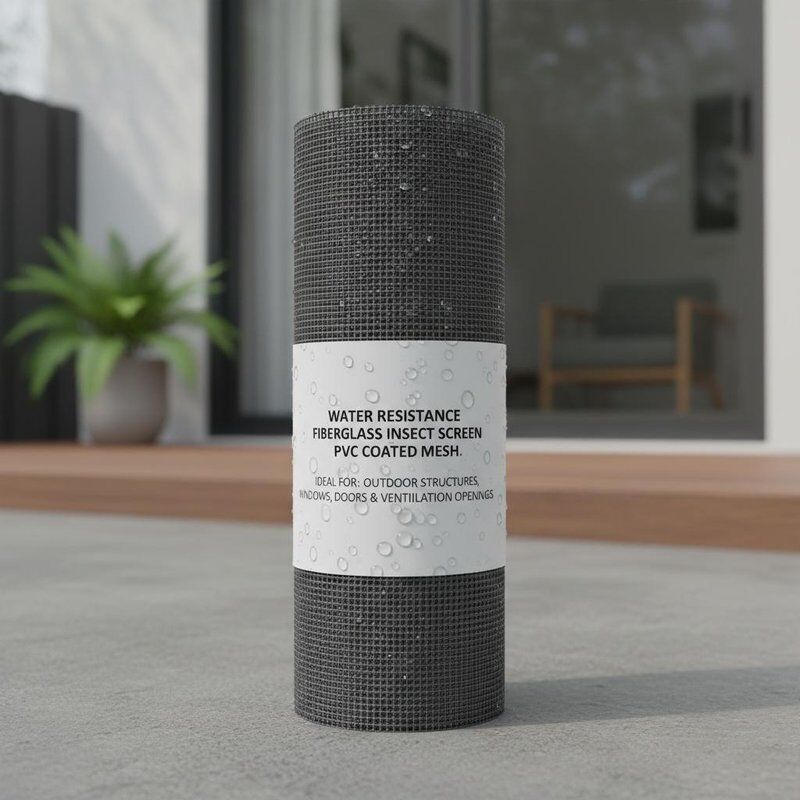 জল প্রতিরোধী ফাইবারগ্লাস ইনসেক্ট স্ক্রিন পিভিসি লেপযুক্ত জাল বাইরের কাঠামোর জন্য আদর্শ উইন্ডোজ দরজা এবং বায়ুচলাচল খোলার