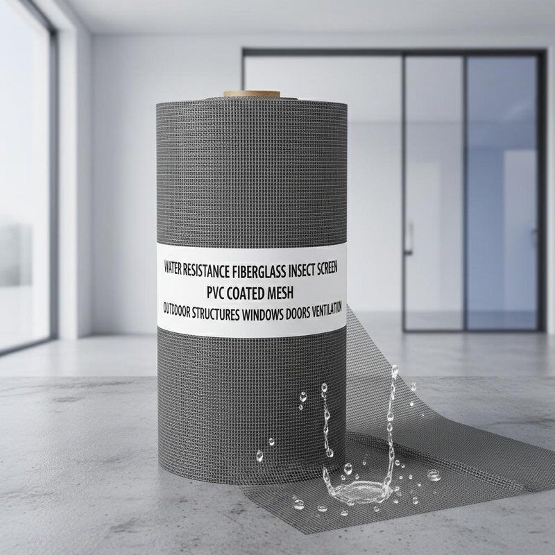 জল প্রতিরোধী ফাইবারগ্লাস ইনসেক্ট স্ক্রিন পিভিসি লেপযুক্ত জাল বাইরের কাঠামোর জন্য আদর্শ উইন্ডোজ দরজা এবং বায়ুচলাচল খোলার